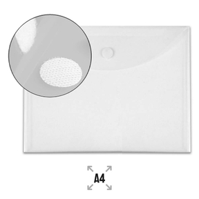 Liderpapel Envelope Folder A4 Velcro Closure (Transparent)