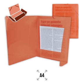 Liderpapel Plastic Folder with Rubber Bands A4 (Red)