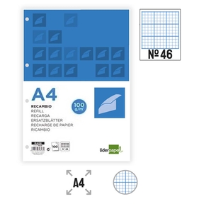 Liderpapel Paper Refill 100 g Lined (4 Hole Punched)