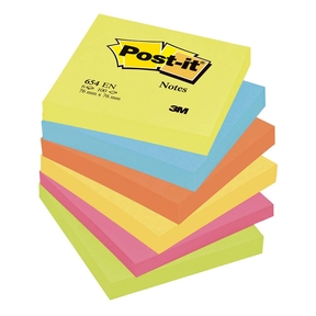 Post-it Notes Adhesivas 76 x 76 mm Pack 6 (Surtido)