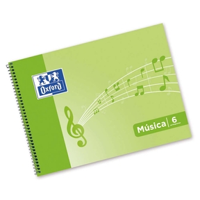 Oxford Music Pad 4º Landscape 20 Sheets 6 Staves