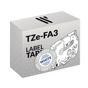 Compatible Brother TZe-FA3 Blue/White