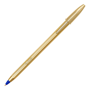Bic Cristal Shine Blue - Gold Barrel