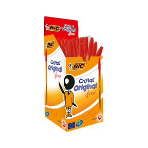 BIC Cristal Original Fine (Pack 50 Pcs.) (Red)