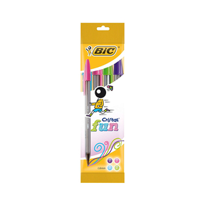 BIC Cristal Fun (Pack 4 Pcs.) (Assortment)