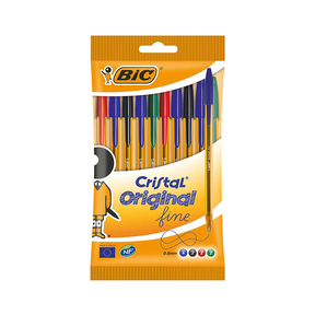 BIC Cristal Original Fine (Bag 10 pcs. Assortment)